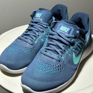 Nike Teal and Blue Sneakers